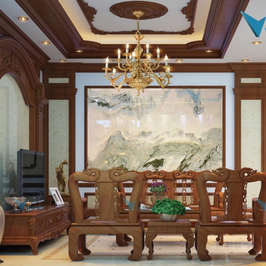 Tranh đá sơn thủy STV003