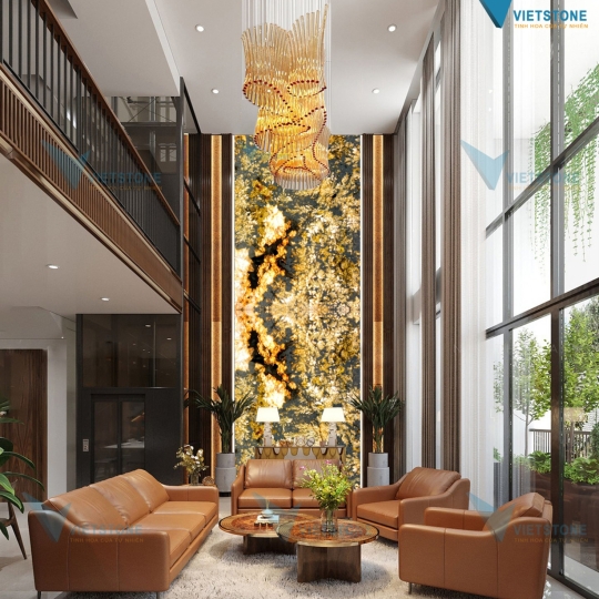 Tranh đá thạch anh xuyên sáng thông tầng TATTV021